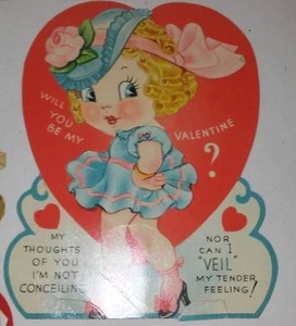 Vintage Valentine and other cards.