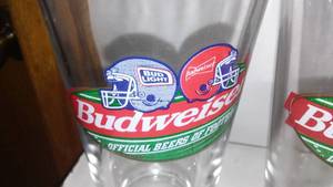 Bud Budweiser Beer Glasses -6