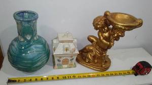 Decor, Vase, Cherub and Lenox Halloween House.