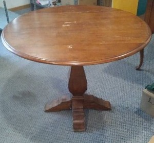 42 Dropleaf Table,  Pedestal Base