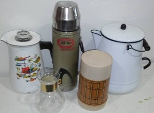 Thermos and coffee pots. Vintage