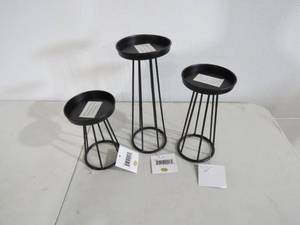 lot 44 image: 3 Piece Candle Holder Stands