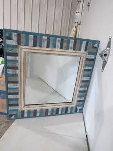 lot 45 image: 24 x 24 Decorative Framed Mirror