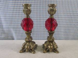 (CNTR) Pair of Vintage Candle Holde...