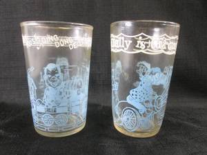 (FS) 2 Vintage Howdy Doody Glasses...