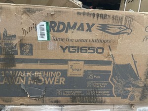 lot 7 image: YARDMAX 21 in. 170cc 3-in-1 Gas Walk Behind Push Lawn Mower with High Rear Wheels Customer return review pictures