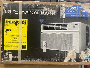 lot 10 image: LG 8,000 BTU Window Smart Air Conditioner LW8022ERSM Cools 350 Sq. Ft. with ENERGY STAR and Remote, Wi-Fi Enabled Customer return see pictures
