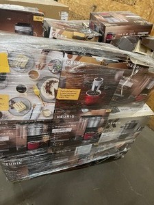 lot 32 image: Pallet with assorted Keurig coffee Makers various models and conditions customer returns see pictures