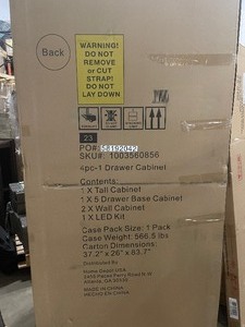 lot 40 image: Husky. 4-Piece Heavy Duty Welded Steel Garage Storage System in Black (92 in. W x 81 in. H x 24 in. D)