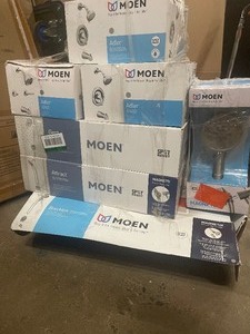 lot 24 image: Lot of assorted Moen Faucets and Showers various models and conditions customer returns see pictures