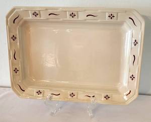lot 57 image: New in Box Classic Red Longaberger Pottery Tray (#30366)