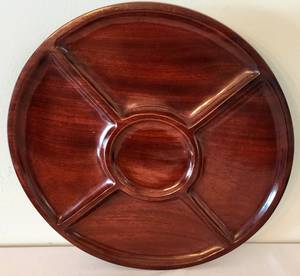 lot 59 image: Rich Wood Serving Piece Collection