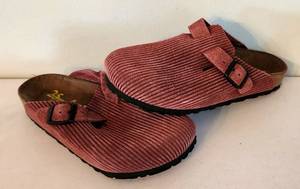 lot 66 image: New in Box Womens Size 37 Birkenstock Boston Corduroy Clogs  - #2603