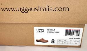 lot 67 image: New in Box Womens Sueded Leather Ugg Kohala Clogs - #5135