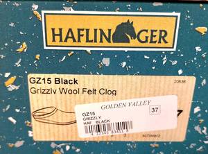 lot 70 image: New with tags Haflinger Grizzly European Womens Size 37 Black Clog