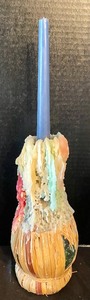 lot 153 image: Six Candle Wax Drip Bottles