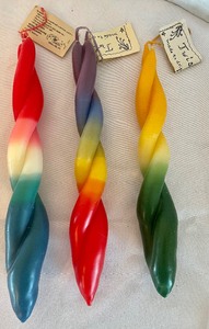 lot 186 image: 6 Bottle Twist Vintage Candles