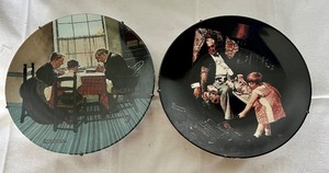 lot 441 image: Lot of Eight Vintage Knowles Collectors Plates with Brackets