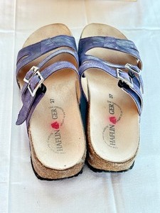 lot 256 image: Haflinger Beth Lavender Sandals (Size 37)