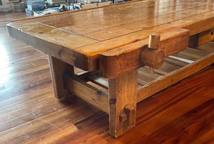lot 23 image: Primitive Wooden Vintage Coffee Table