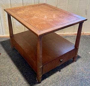 lot 373 image: Vintage Accent Table with Lower Drawer