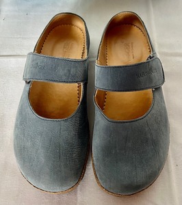 lot 347 image: Blue Leather Haflinger Sandals