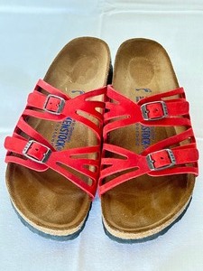 lot 266 image: Birkenstock Granada Soft Footbed - Red (Size 37)