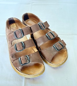 lot 262 image: Haflinger Smokey Brown 3 Strap Sandal (Size 37)