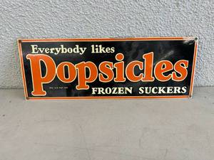 lot 155 image: Popsicles Porcelain Sign