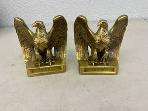 lot 185 image: Eagle Bookends
