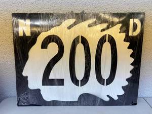 lot 200 image: Metal ND Road Sign Artwork