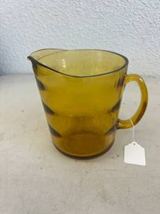 lot 213 image: Vintage Glass Amber Pitcher