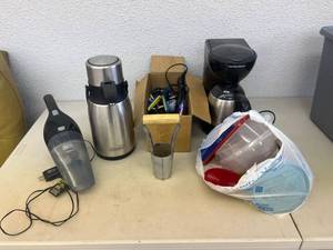 lot 235 image: Black & Decker Vacuum, Kitchen Items & Curling Irons