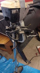 lot 13 image: Vintage Montgomery Wards Electric Trolling Motor (Condition Unknown)