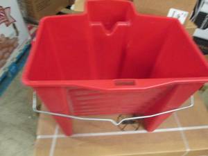 red paint and project pail ...
