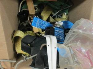box of ratchet straps and more ...