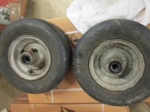 2 lawnmower tires and rims ...