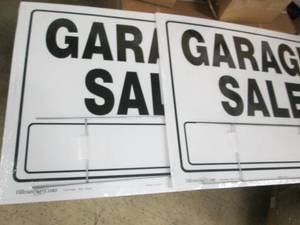 2 new garage sale signs ...