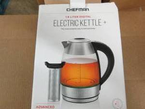 chefman electric kettle open box lo...