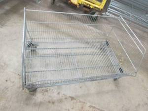 metal wire cart on wheels 46 inches...