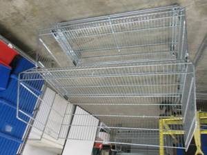 2 tier metal wire cart on wheels 46...