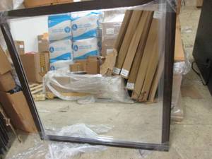new framed espresso mirror 36 inch ...