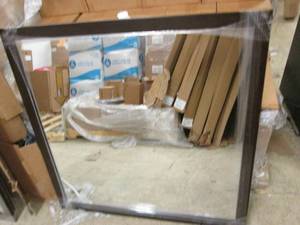 new framed espresso mirror 36 inch ...