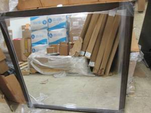 new framed espresso mirror 36 inch ...