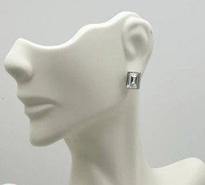 lot 43 image: Swarovski Crystal Post Earrings