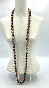 lot 10 image: Mosaic Venetian Glass Beaded Necklace