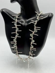 lot 26 image: Unique and Fun Sterling Silver and Crystal Necklace