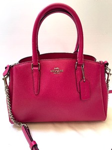 lot 10B image: Coach Pink Ruby Satchel with Crossbody Strap