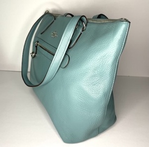 lot 16B image: Coach Marine Blue Pebble Taylor Tote