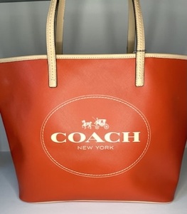 lot 19B image: Coach Metro Horse and Carriage Tote in Vermillion